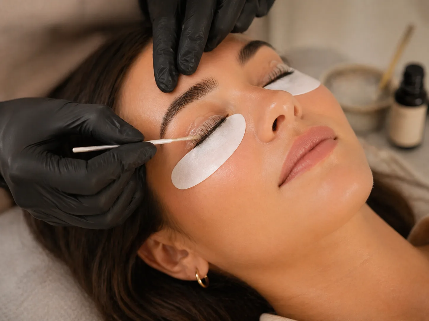 Lash lift treatment at MASHMEOVER Esthetics in Orange, CA